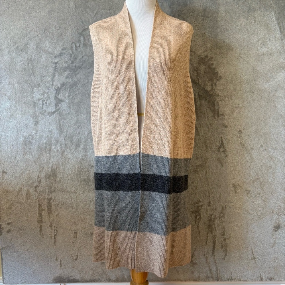 LOFT Sleeveless Knit Cardigan Cozy Sweater Wmn’s Sz L